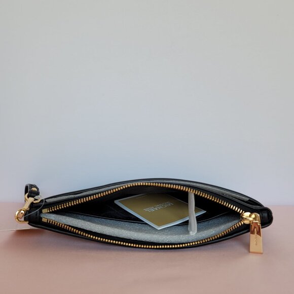 MICHAEL KORS Jet Set Charm Signature Logo Wristlet/Pouch- Black Multi - Picture 12 of 16